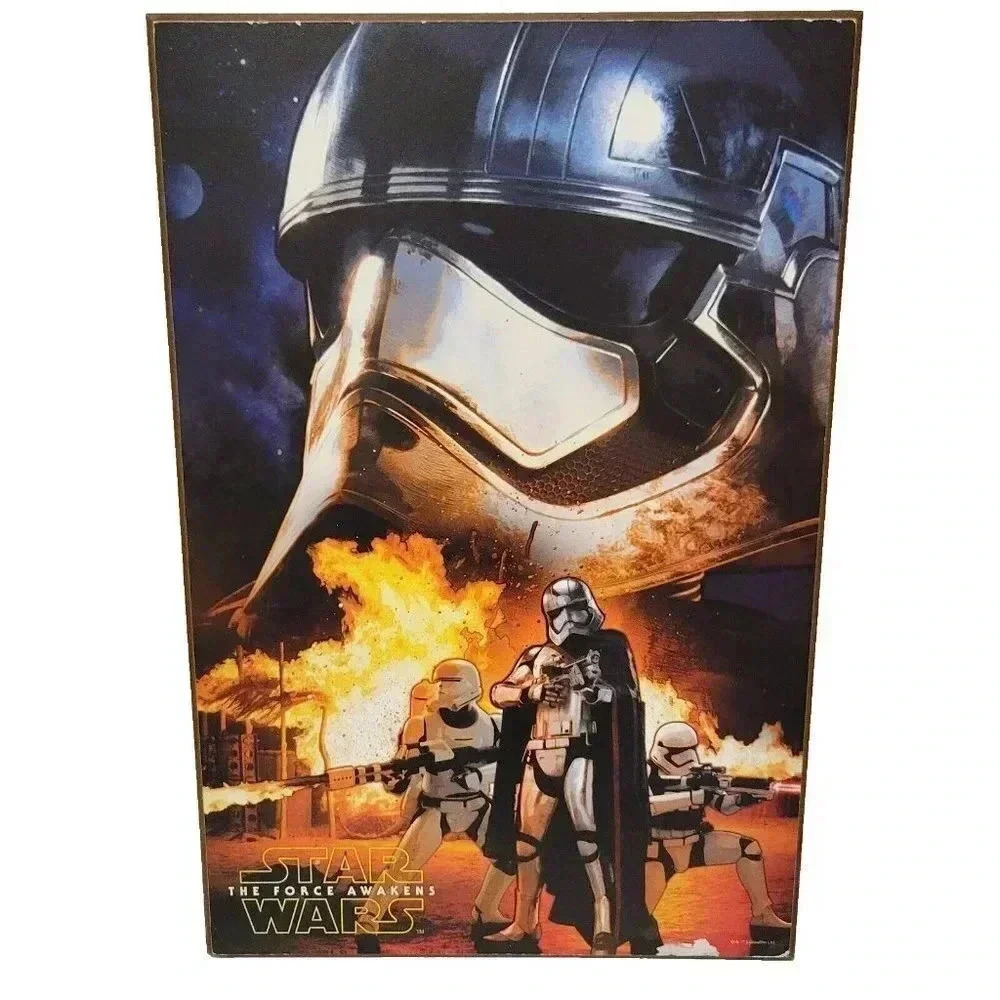 Star Wars Wood Plaque The Force Awakens 2015 19" x 13" x 1/2"